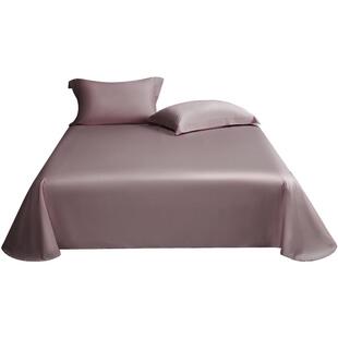 水星家纺床品裸睡A类100支长绒棉床单单件高端贡缎轻奢被单