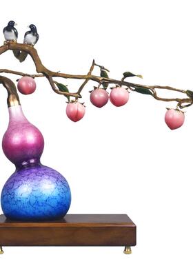 纯铜葫芦摆件开口空心葫芦大号