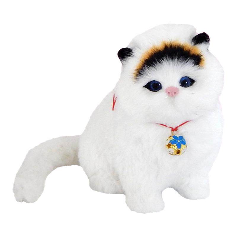 仿真猫咪毛绒玩具假猫咪公仔摆件仿真小猫玩偶会叫的猫兔年小礼物