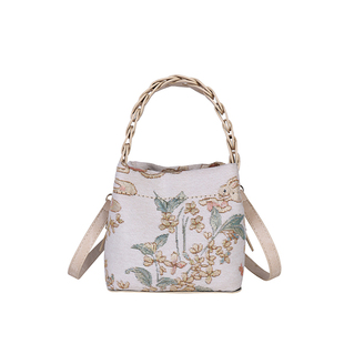 新中式国风水桶包diy手工包包高级感自制编织材料包走心小众礼物