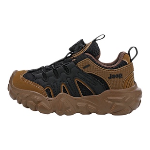 Jeep耐脏儿童鞋子女童春季网面透气运动老爹鞋防滑软底女孩跑步鞋
