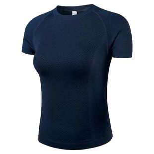 洋白菜紧身显瘦瑜伽服短袖圆领透气跑步运动t恤弹力普拉提上衣