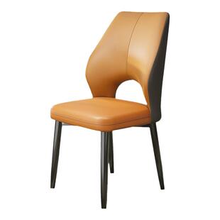 餐椅家用意式极简餐厅餐桌椅子轻奢高级感客厅铁艺凳子靠背麻将椅