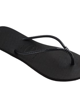 Havaianas修身纯色沙滩拖鞋