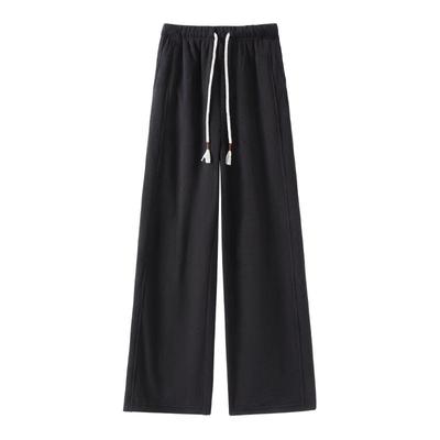 班尼路摇粒绒裤子女2025秋冬新款小个子高腰休闲卫裤加厚阔腿裤N