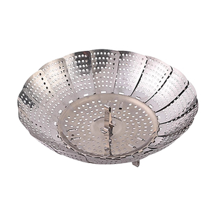 万能蒸架304不锈钢折叠蒸笼盘加粗多功能蒸菜架家用隔水伸缩蒸屉