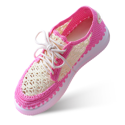 手工钩织女贝壳花透气凉爽