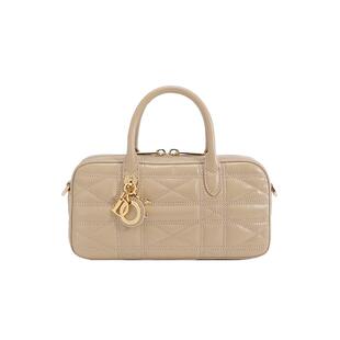 【舒心】DILAKS通勤百搭真皮菱格手提包女红色婚包轻奢斜挎包