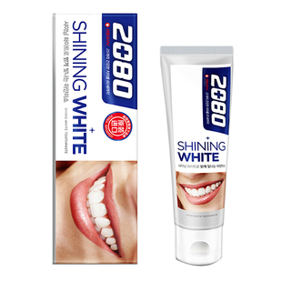 爱敬2080炫白牙膏韩国原装进口去黄去异味清新口气清爽薄荷儿童