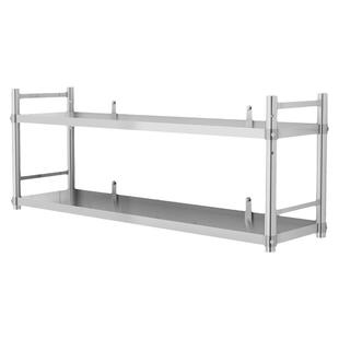 不锈钢厨房置物架调料架壁挂式墙上墙面置物架挂墙壁厨房挂架打孔