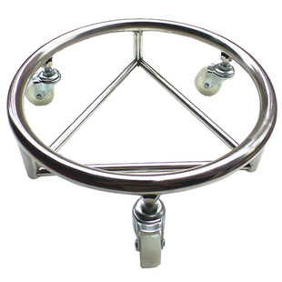 不锈钢煤气瓶托架汤桶水桶装水液化气罐玻璃瓶花盘底座移动支架子