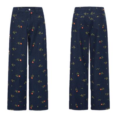 palavas24春刺绣长裤牛仔新品