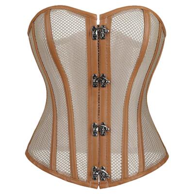 卡其色网纱哥特束腰宫廷上衣