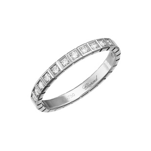 明星同款萧邦Chopard小冰块18K金钻石情侣戒指生日礼物送女友