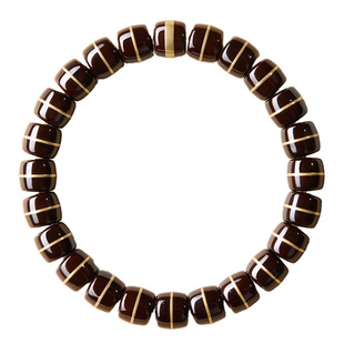 庆祥泰原生态椰蒂手串男士天然高端收藏级印尼黑金原色大尺寸精工