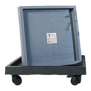 花博士加厚正方形防水泥移动托盘花盆带滚轮接水盘万向轮托架滑轮