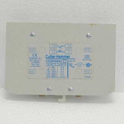 CUTLER-HAMMER C320KGS42 AUXILIARY CONTACT 1NO-1NC FREEDOM SE