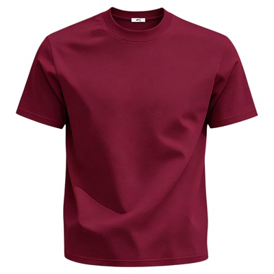 回力酒红色短袖男款t恤2026夏季
