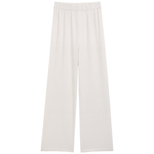 ebenb 白色阔腿裤女2024年新款夏薄直筒西装裤垂感拖地裤子女春秋