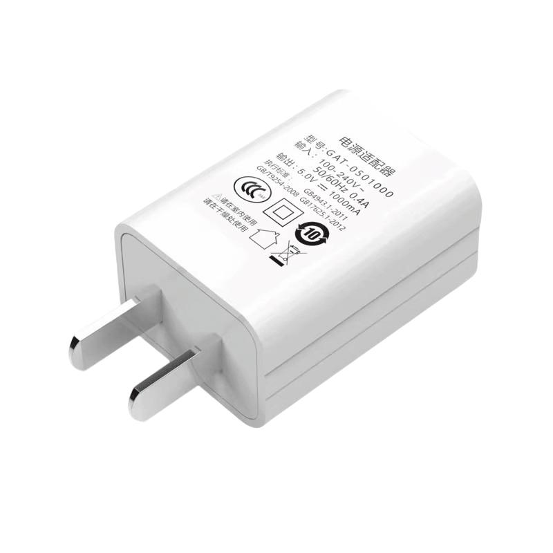 5v1a充电头慢充蓝牙耳机充电器通用usb插头电源适配器适用苹果手机手表手环安卓3c认证的5W小功率输出dc电流2
