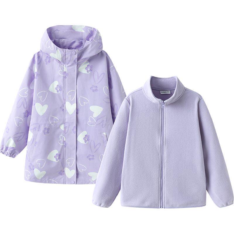巴拉巴拉童装女童外套儿童春秋中大童三合一防风两件套潮