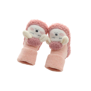 宝宝地板鞋袜秋冬季新生婴儿鞋子0一6月加厚软底春秋防滑学步袜子