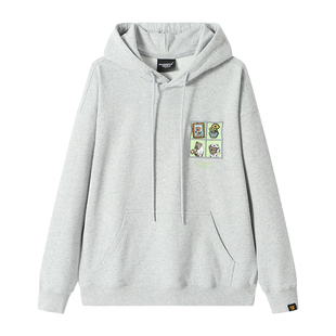 Dangerouspeople薛之谦dsp魔术贴插画连帽卫衣潮牌宽松情侣上衣