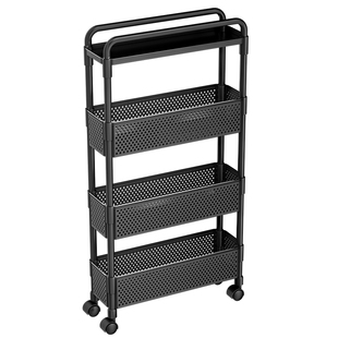 门后窄缝置物架卫生间极窄缝隙浴室超窄款小推车窄边落地分层窄架