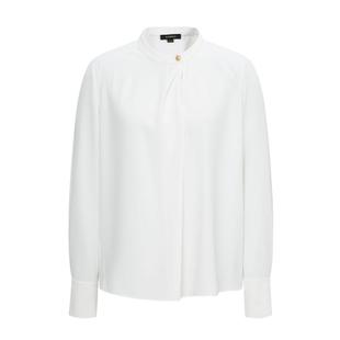 Scofield女装通勤衬衫长袖不规则门襟通勤上衣职场2025秋冬新品