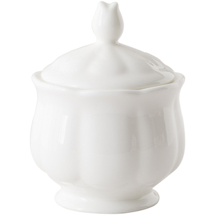 英式陶瓷糖缸带盖咖啡糖罐欧式复古骨瓷方糖罐子家用创意白砂糖缸