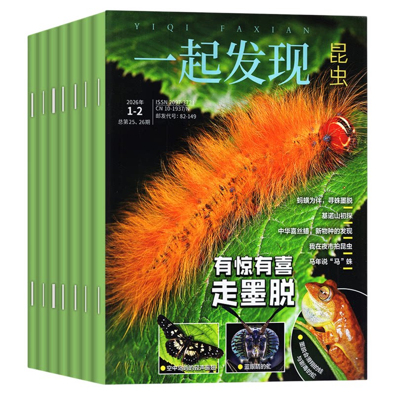 一起发现杂志2026年1-10月【2027年全年/半年订阅】原一起发现昆虫8-16岁青少年探索与发现自然科普中小学课外书小聪仔博物过刊