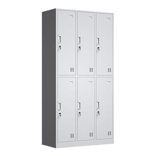 工厂宿舍四门铁皮员工更衣柜存包储物柜带锁碗柜六门浴室换鞋柜子