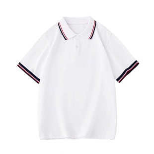 广州白云区华赋学校高中校服秋装男女款夏季短袖学生班服翻领上衣