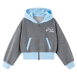 MINIPEACE太平鸟童装女童短款针织外套儿童开襟卫衣甜酷上衣秋装