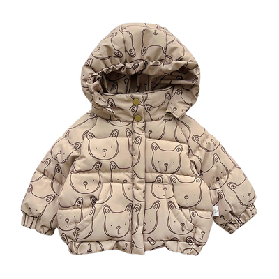 男童冬装卡通棉服上衣裤子套装