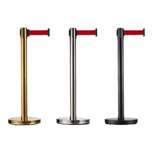 隔离带不锈钢银色拉丝银行排队护栏一米线警示带安全线可伸缩围栏