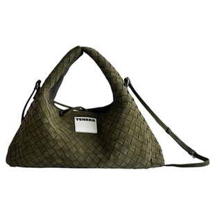 TENERA仿麂皮编织hobo包大容量通勤包包女新款斜挎包