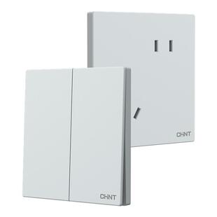 正泰官方旗舰店X1M开关插座哑光86型家用暗装16a奶油风面板太空灰