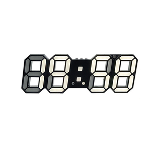 Ins韩国led数字钟3D夜光台钟摆洞洞板挂钟北欧简约闹钟桌面装饰钟