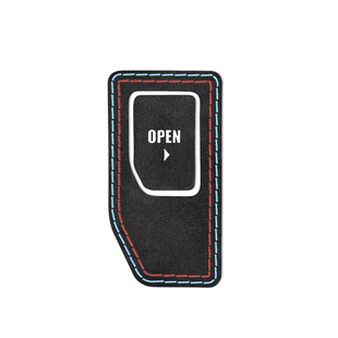 适用25款宝马新X3车内饰用品改装G45/G48翻毛皮手套箱开关装饰贴