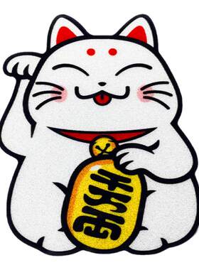 怪兽车贴卡通招财猫头盔反光贴纸