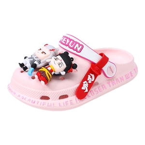 哪吒敖光魔童女童洞洞鞋儿童拖鞋卡通夏季软底凉拖鞋防滑小孩沙滩