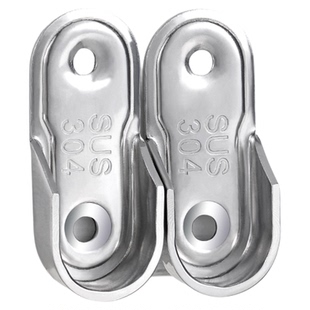 衣柜挂衣杆固定卡扣衣柜横杆配件304不锈钢法兰座挂衣服杆子底座