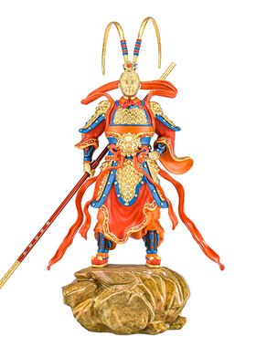 纯黄铜镇宅招财齐天大圣摆件客厅