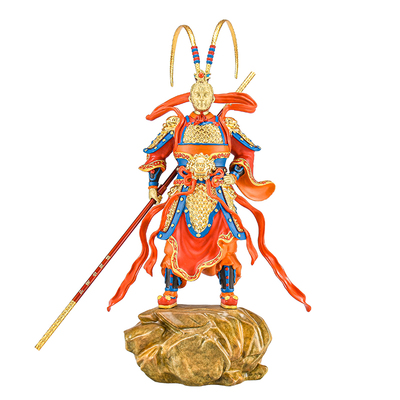 纯黄铜镇宅招财齐天大圣摆件客厅