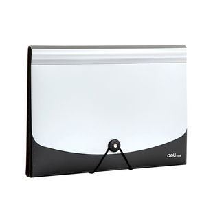 得力文件夹a4资料夹文件收纳袋风琴包合同票据办公商务文件收纳盒分类夹多层透明手提资料包文件包票据收纳盒