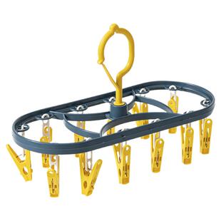 家用多功能挂钩宿舍晒袜子衣架多夹子婴儿防风晾衣架神器挂内衣架