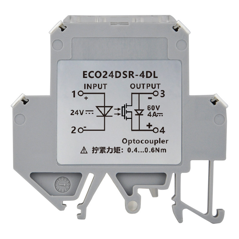 5v直流固态继电器DSR模块导轨薄片式PLC扩展板卡电流4A SSR模块组