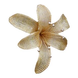 胸针高端精致时尚气质国风玉兰花金属网胸花西装日常服饰配饰别针