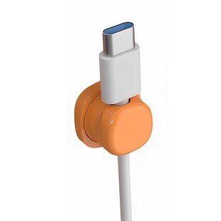 可旋转桌面理线器数据线收纳整理集线器手机充电线夹弹簧固定夹子